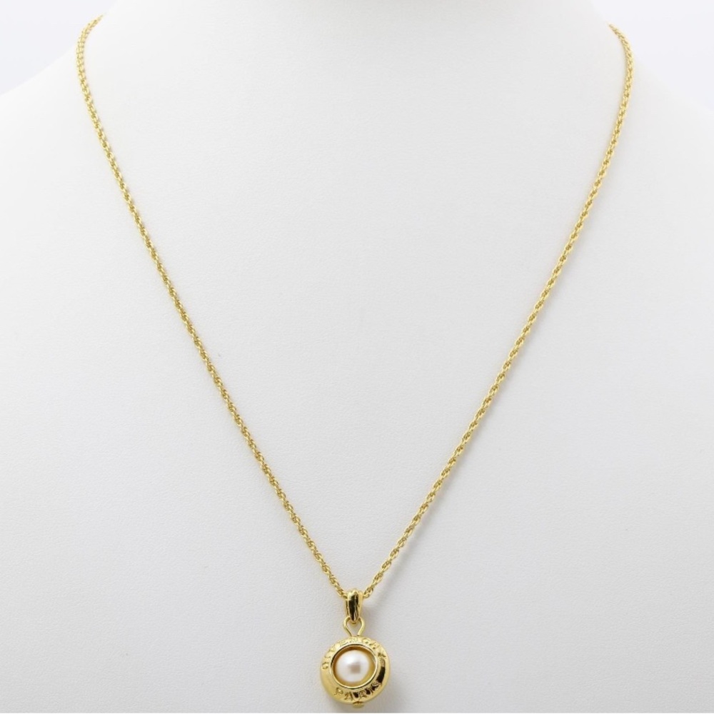 Givenchy Gold and Cream Necklace with Elegant Pendant